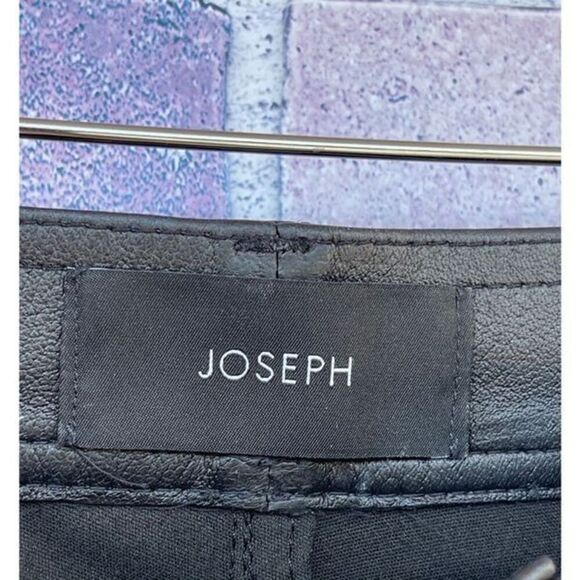JOSEPH Den cropped leather straight-leg pants size 40/8 - Picture 8 of 12